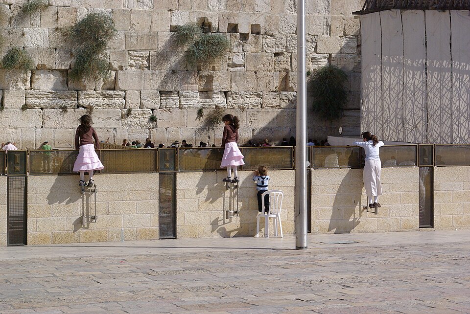 Worshippers at the Western Wall in Jerusalem